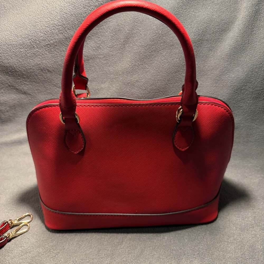 Lovevook Satchel Dome Bag Crossbody Strap Red‎ Medium Purse - Picture 6 of 9